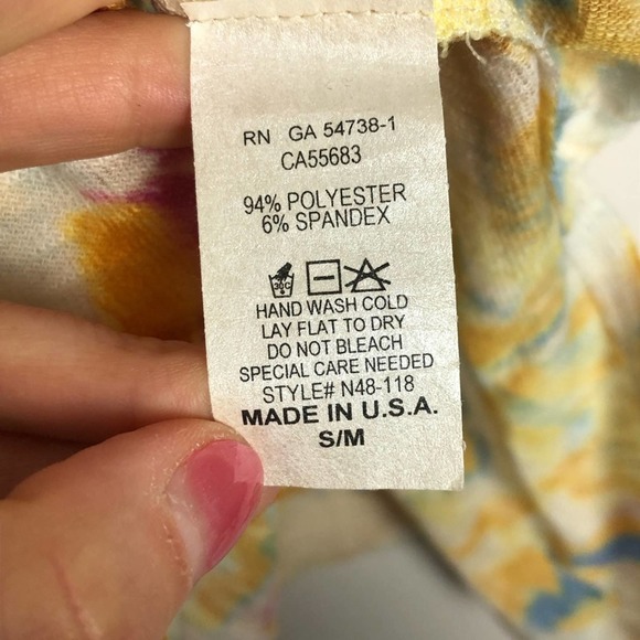 Nally & Millie Colorful Animal Print Oversized Short Sleeve Top Small Medium - Picture 7 of 7